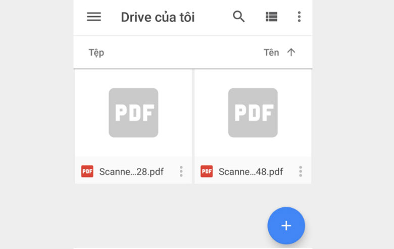 Scan bằng Google Drive